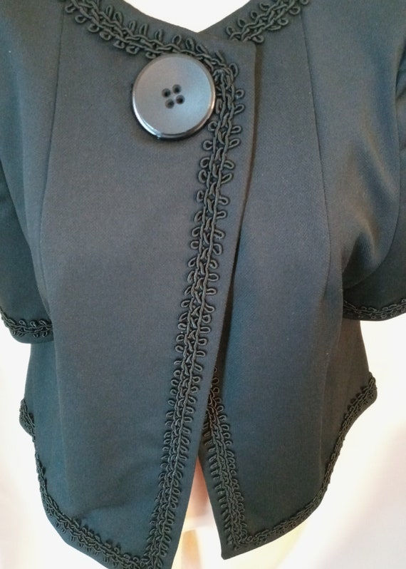 Vintage black short sleeve jacket - image 2