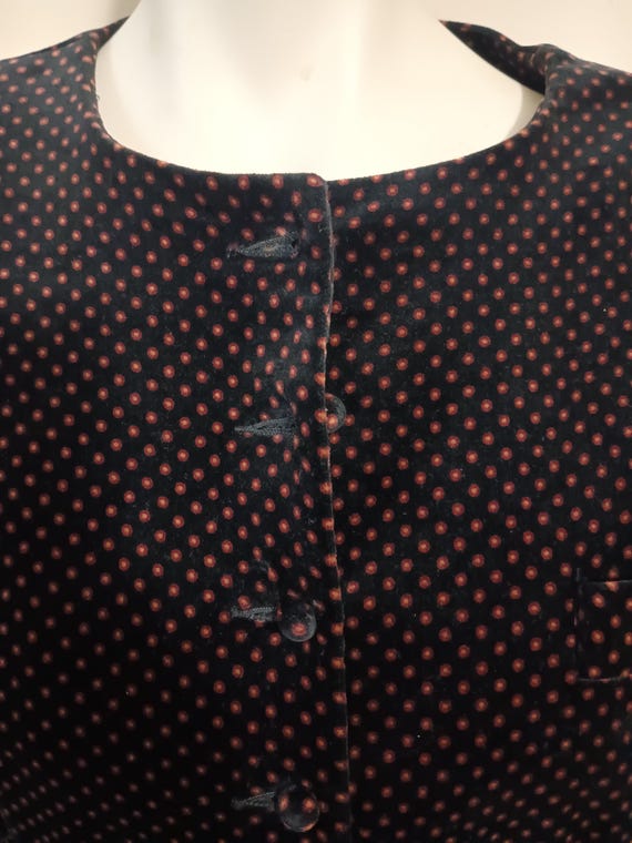 Vintage black patterned jacket - image 6