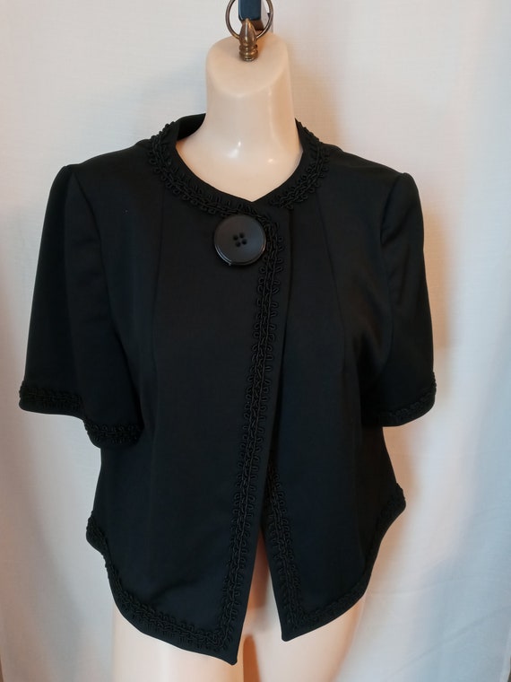 Vintage black short sleeve jacket