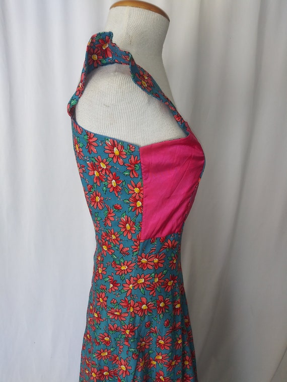 Vintage pink and blue dress - image 5