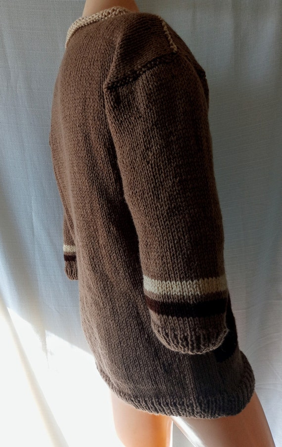 Vintage brown multi striped sweater - image 8