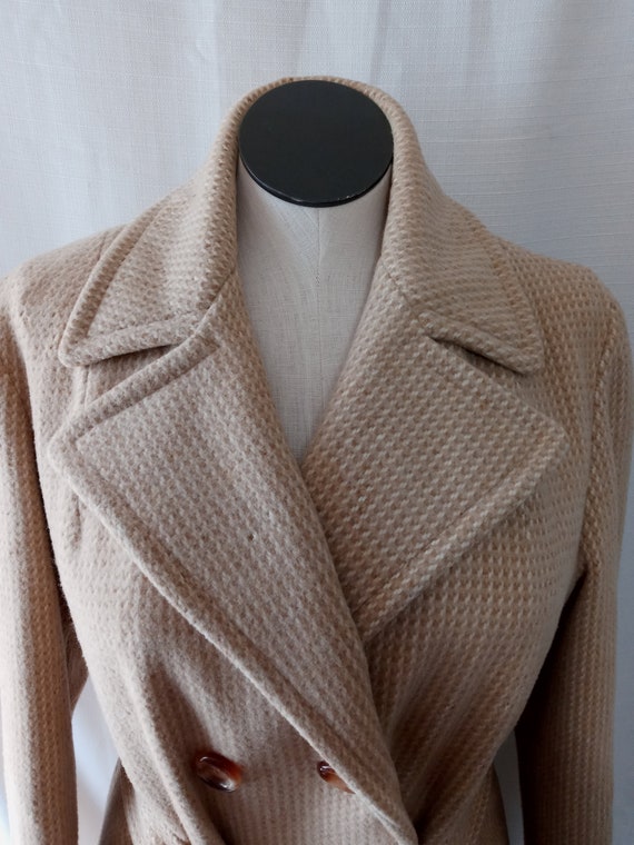 Vintage tan and white trench Coat - image 4