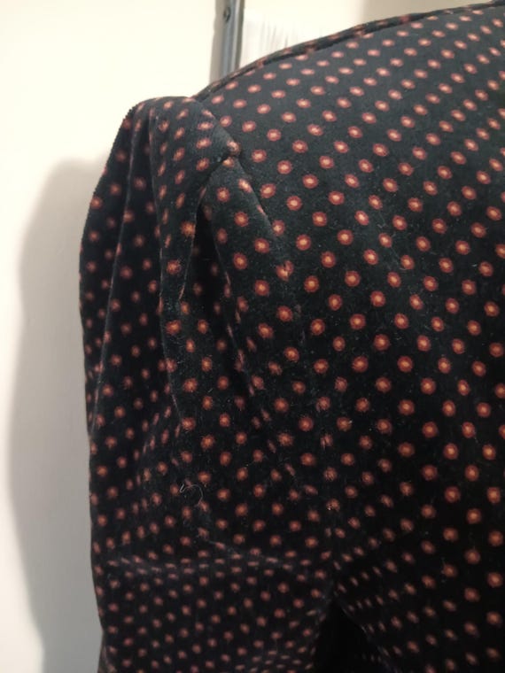 Vintage black patterned jacket - image 7