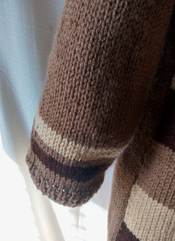 Vintage brown multi striped sweater - image 5