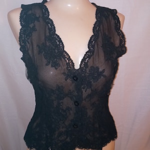 Vintage black and beige vest