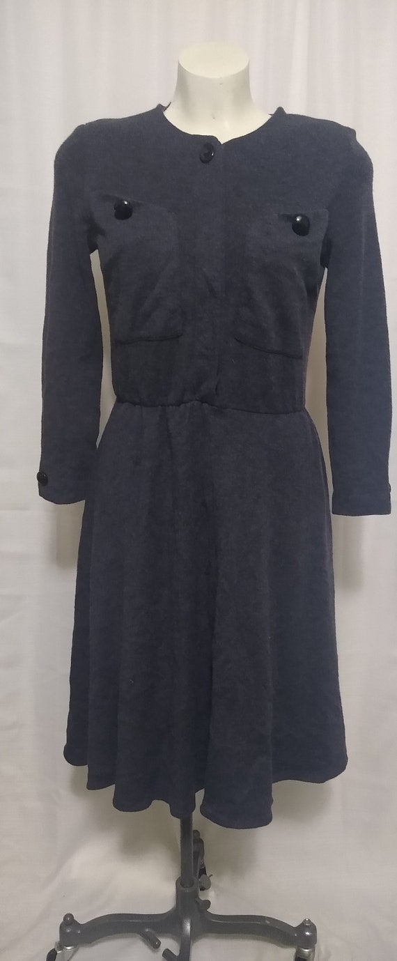 Vintage grey knit dress - image 1