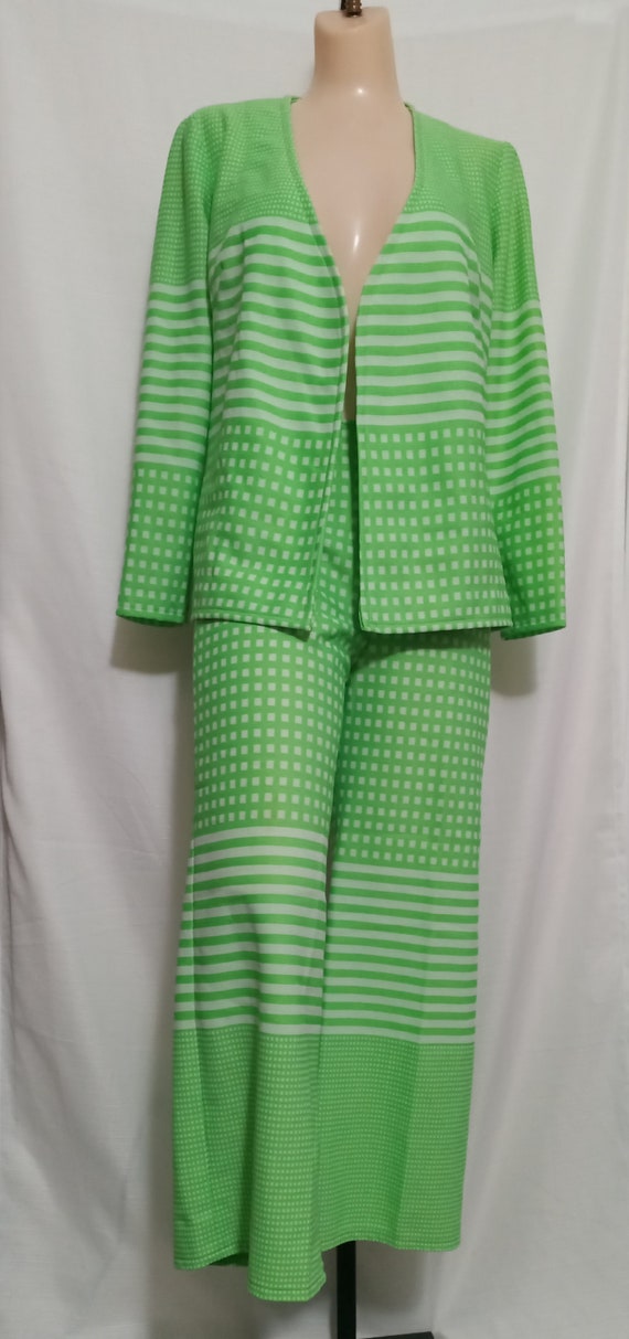 Vintage lime green 2 piece suit - image 5