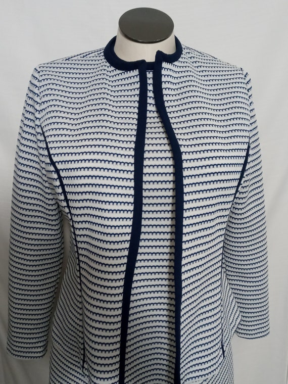 Vintage white and navy dress with jacket - image 6