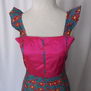 Vintage pink and blue dress