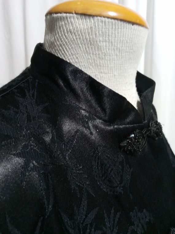Vintage black asian inspired duster