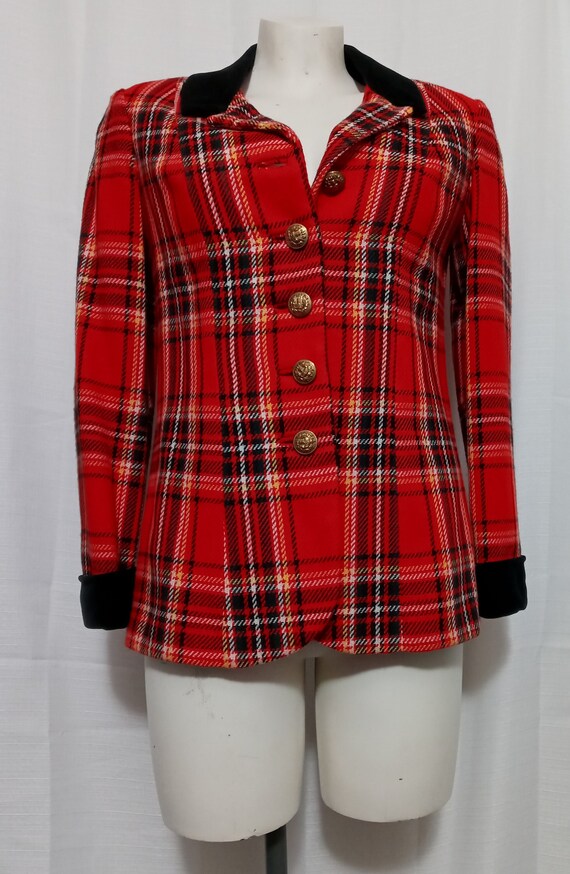 Vintage red plaid jacket - Gem