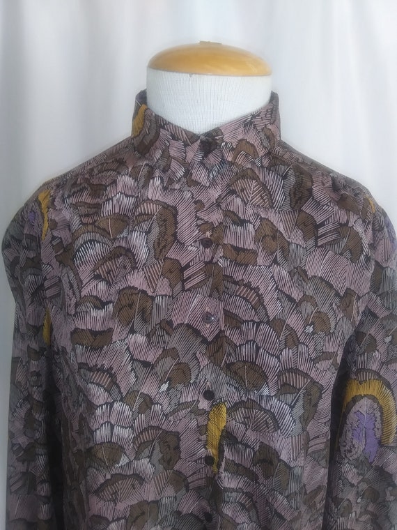Vintage peacock pattern shirt