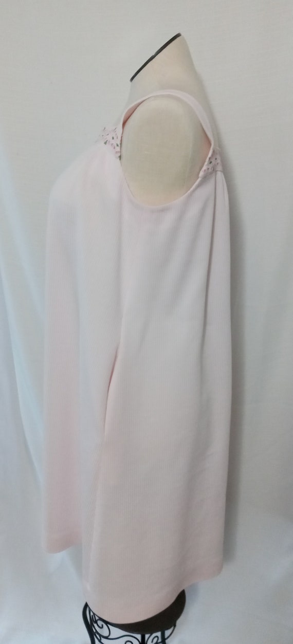 Vintage pale pink sleeveless house dress - image 5