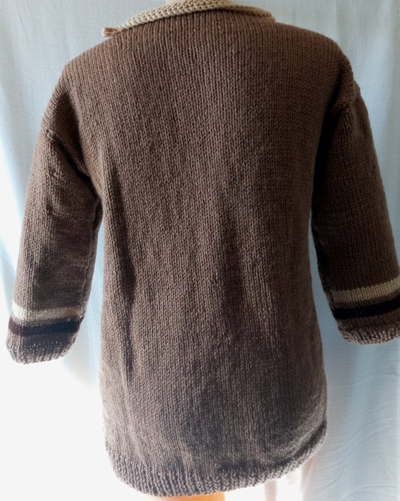 Vintage brown multi striped sweater - image 10