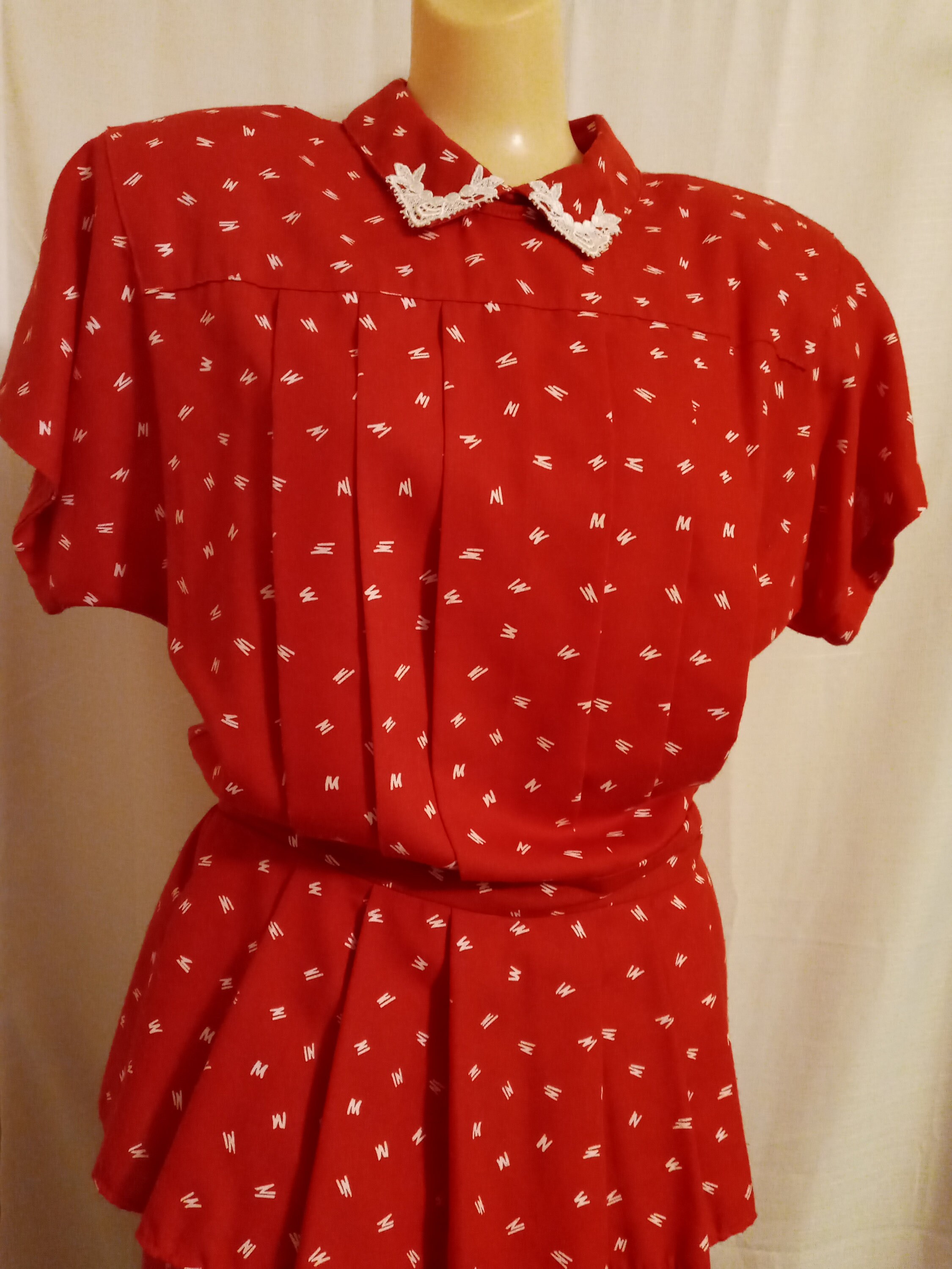 red and white peplum dress Customizable White Two-Piece Peplum Dress Elegant Versatility by HAM