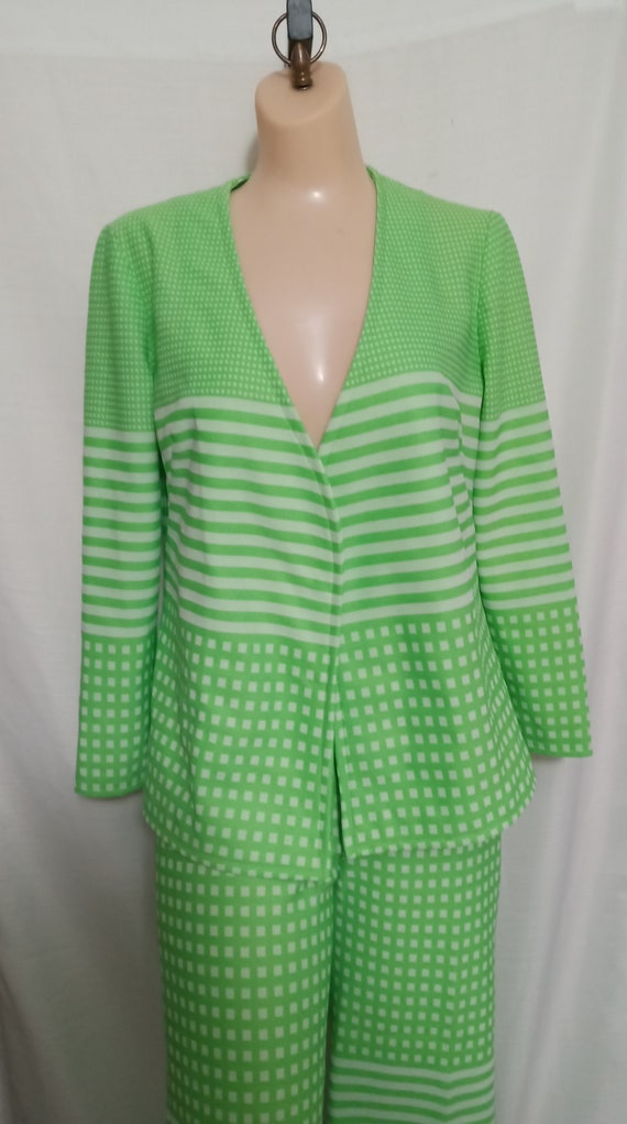 Vintage lime green 2 piece suit - image 4