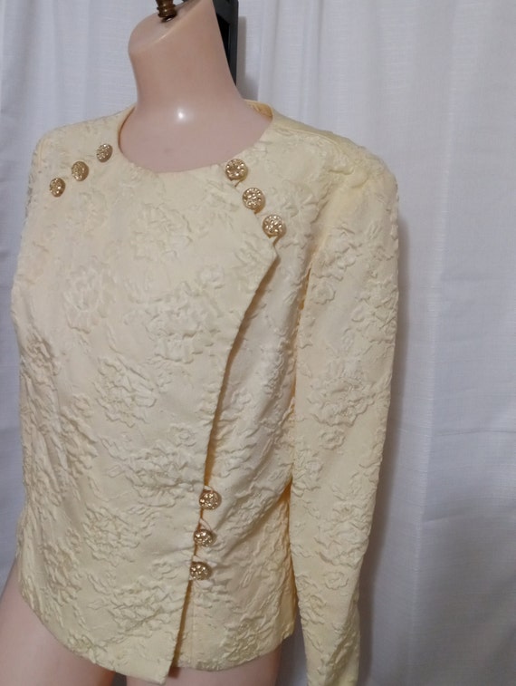Vintage yellow wrap jacket - image 5