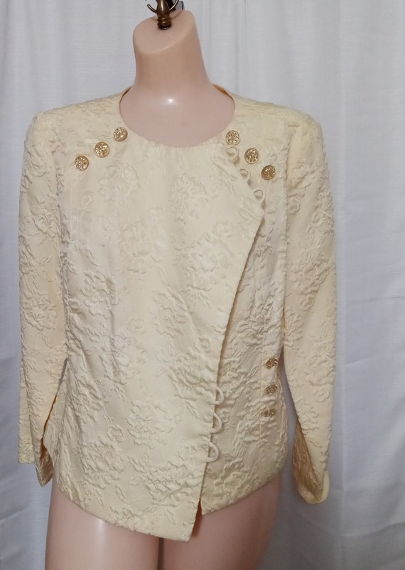 Vintage yellow wrap jacket - image 3