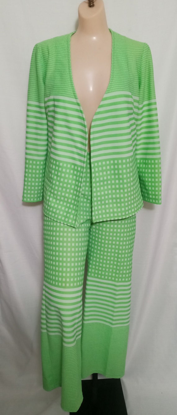 Vintage lime green 2 piece suit - image 3