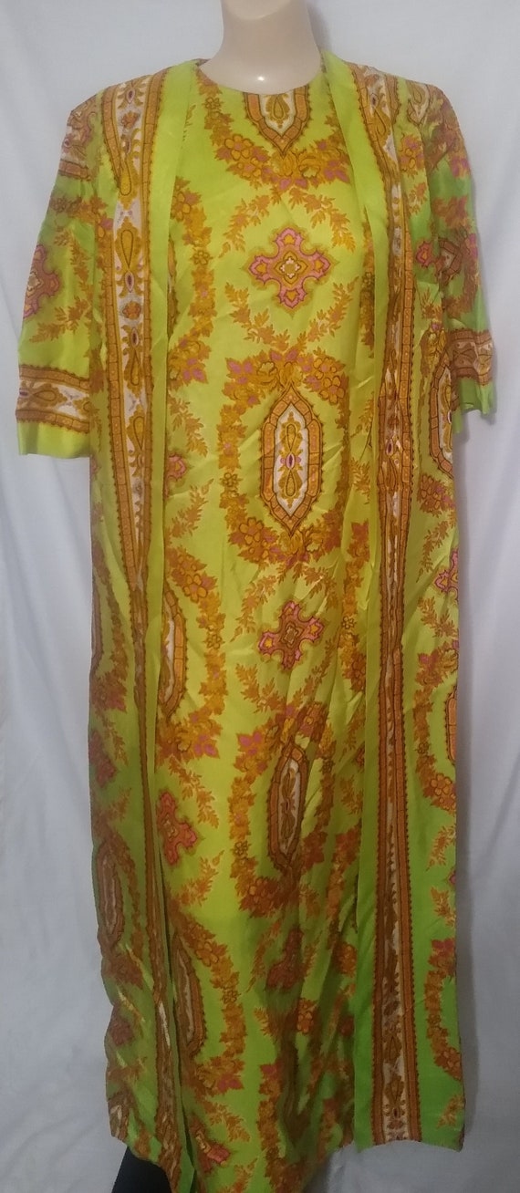 Vintage green and orange robe