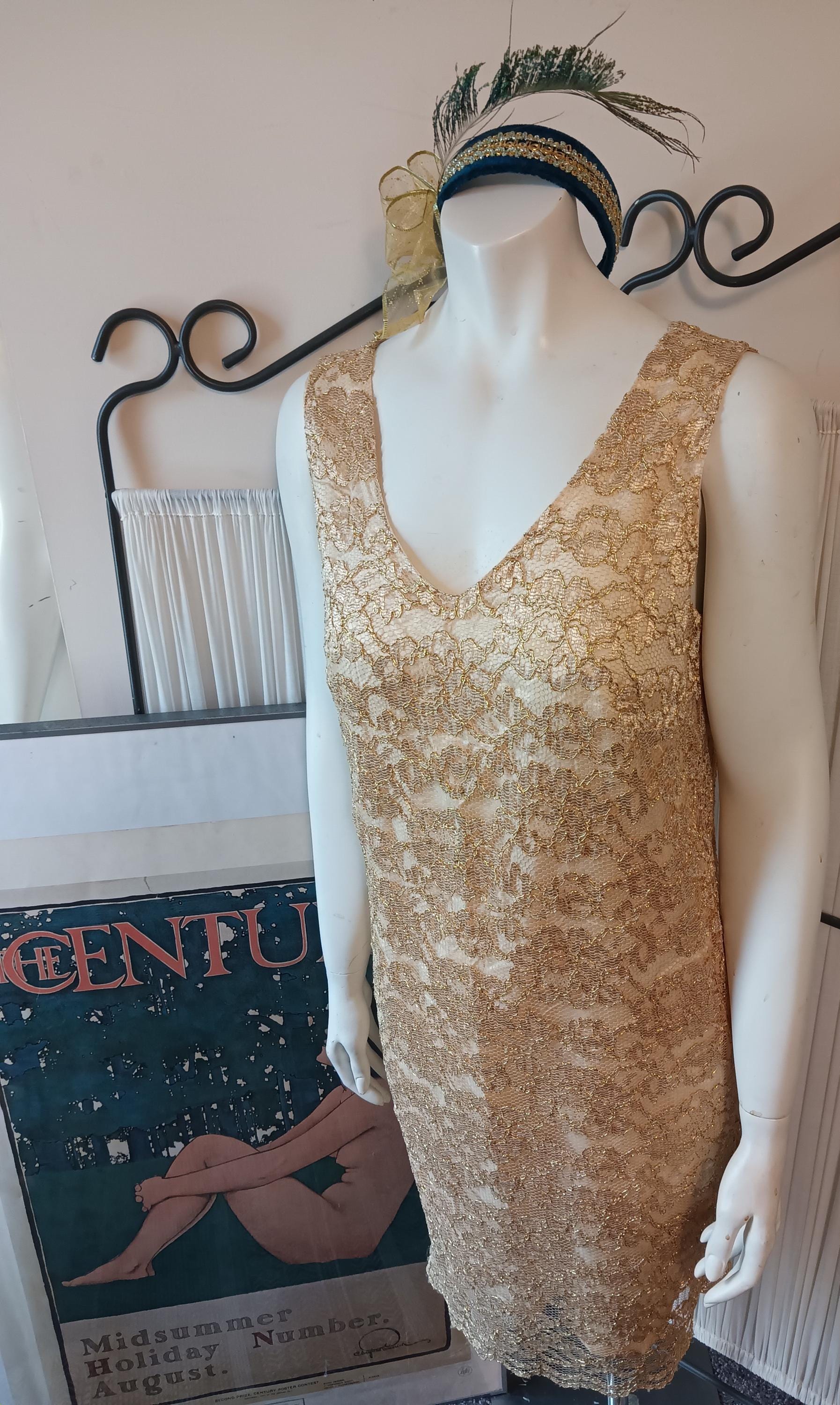 metallic gold lace dress FEMME ARISTOCRATE | GOLD LACE DRESS