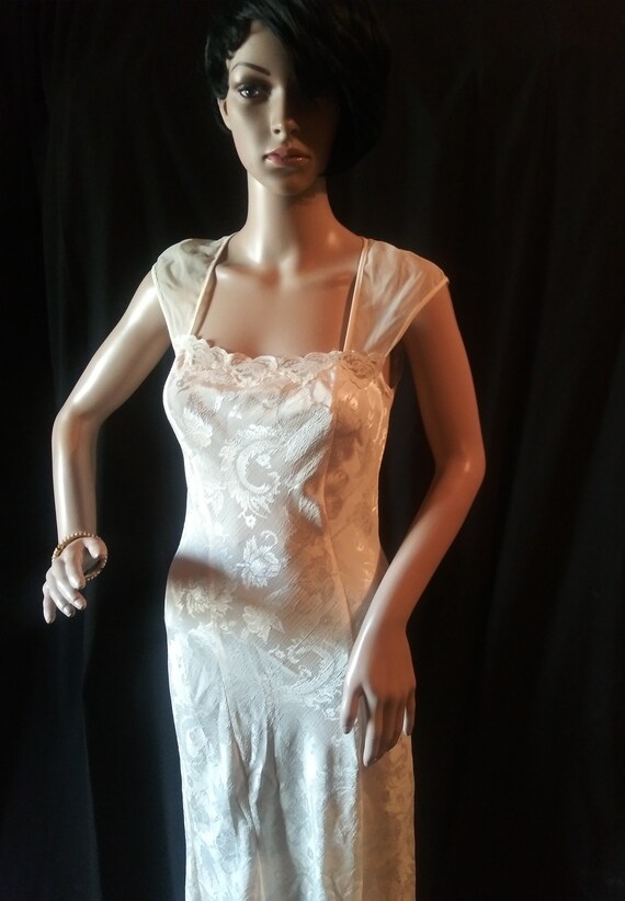 Vintage cream slip dress - image 6