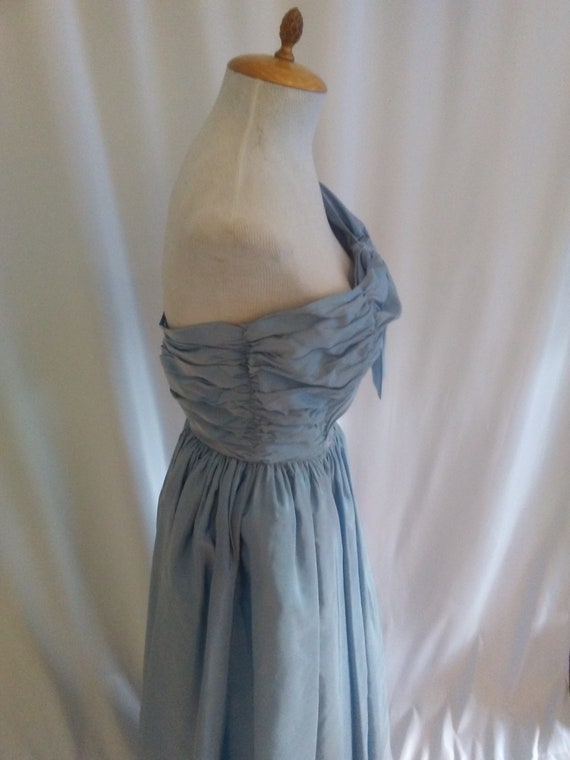 Vintage ice blue iridescent gown - image 3