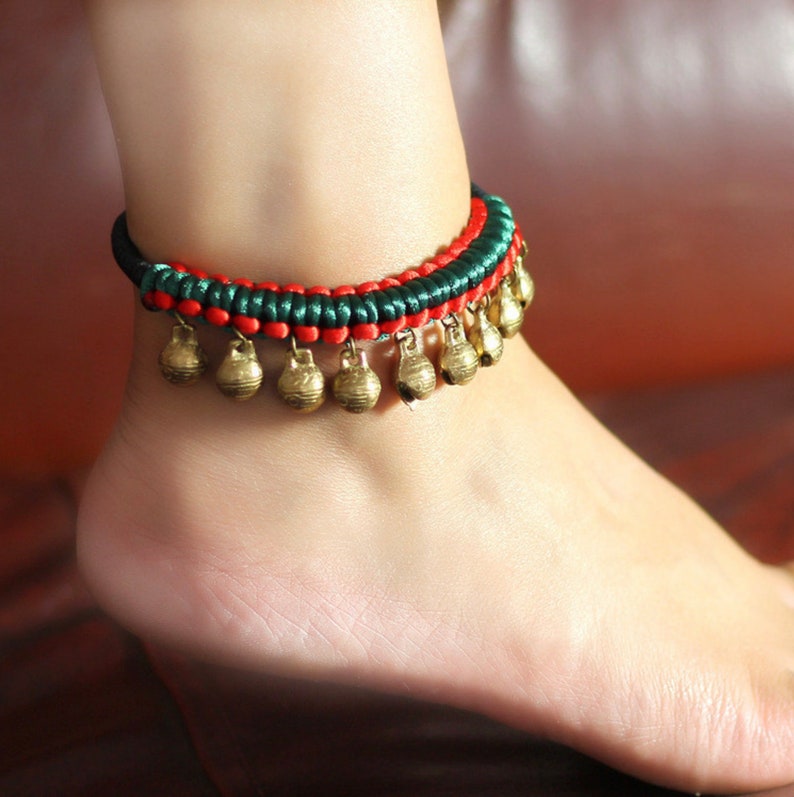 Gypsy Anklet Shiny Brite Bells Mindfulness Gift