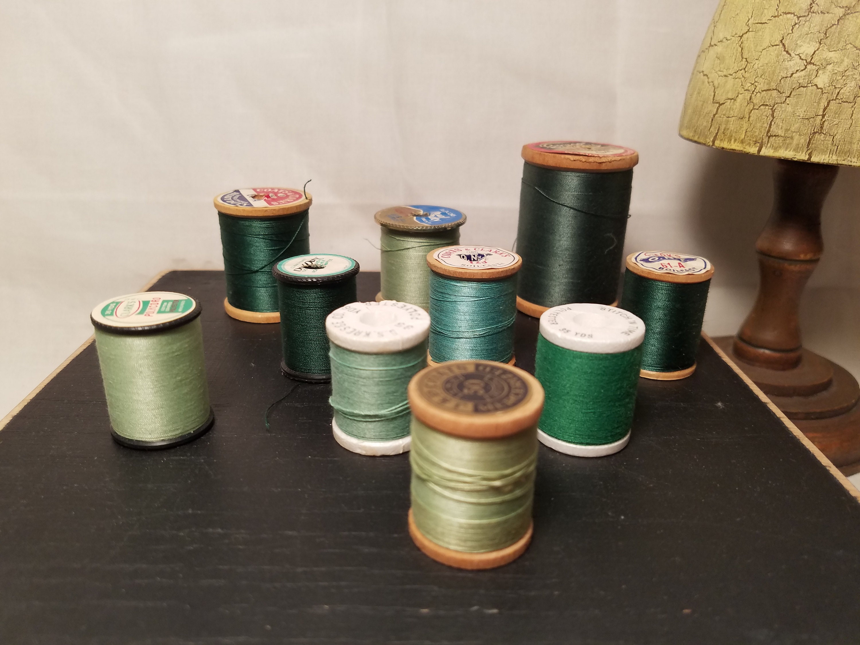 Green Thread Spools Set of Ten 10 Sewing Quilting Crafting - Etsy.de