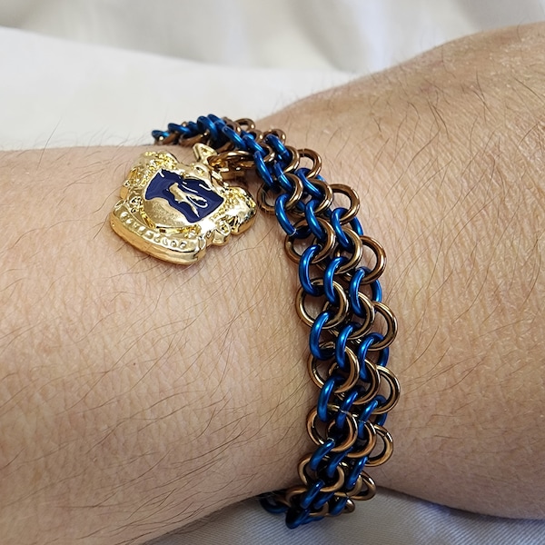 Hogwarts House Ravenclaw Chainmail Bracelet in European Bias. Book accurate.Make a donation to charity!