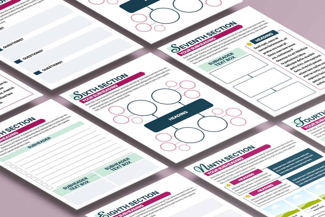 Editable Workbook Template Worksheet and Workbook Template - Etsy