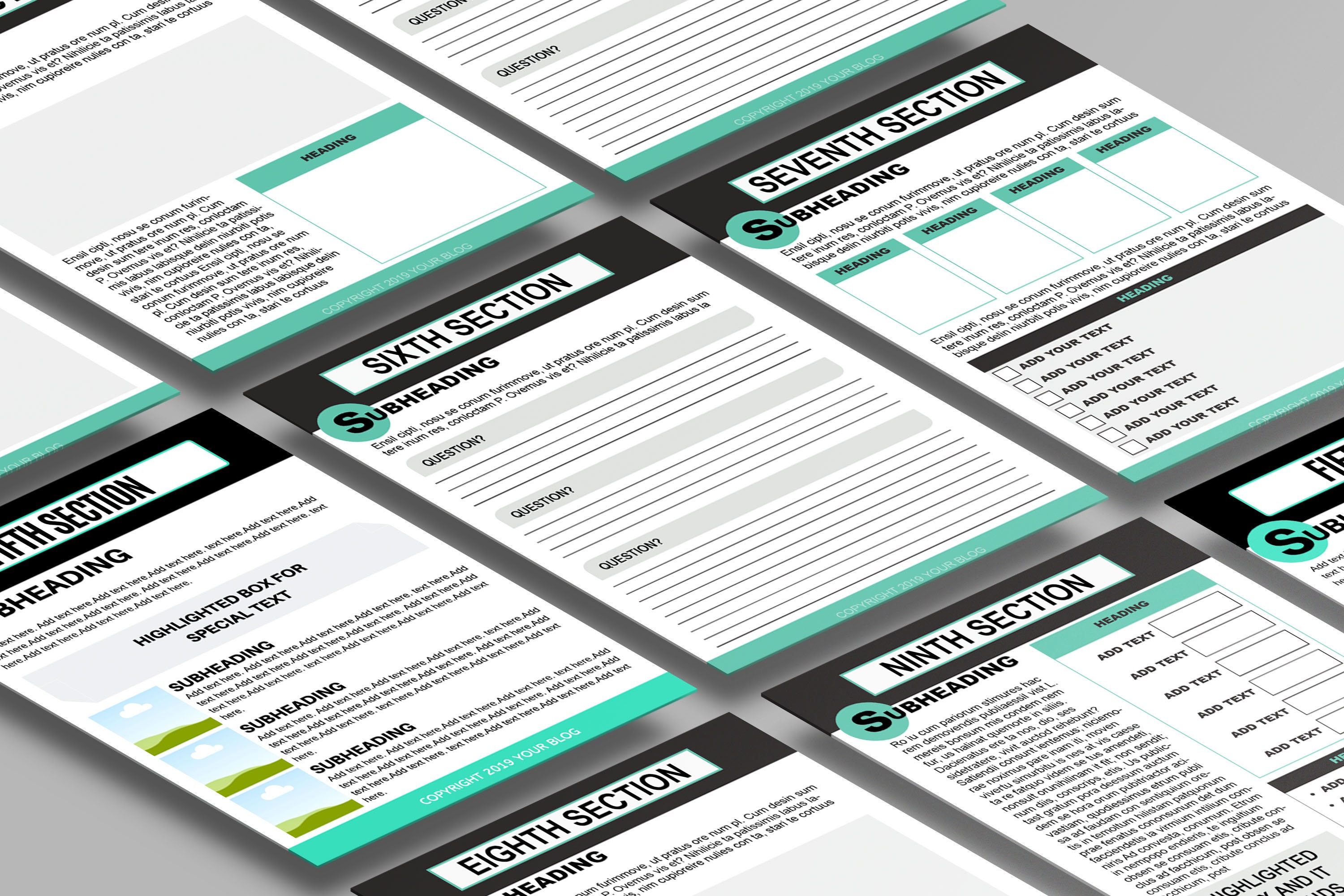 Editable Workbook Template Modern Worksheet And Workbook Etsy