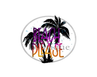 Beach Please Rainbow Beach Digitale Designs| PNG JPEG SVG Dateien | Nur digitale Download-Dateien