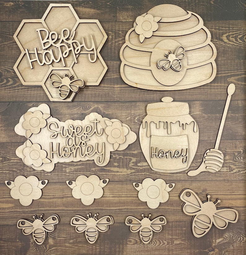 DIY Bee Hive Kit 3 Tier KIT Blanks Unfinished Wood Paint Etsy