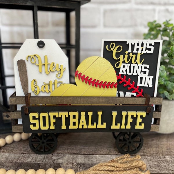 Softball Wagon Svg Etsy