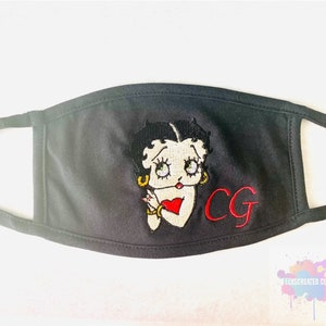 Betty Boop personalisierte bestickte Gesichtsmaske
