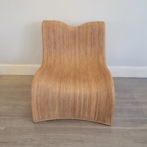 Natural Rattan Wave Chair