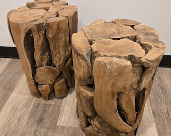 Teak Root Side Table / Stool
