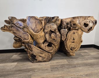 Unique Suar Root Console Table