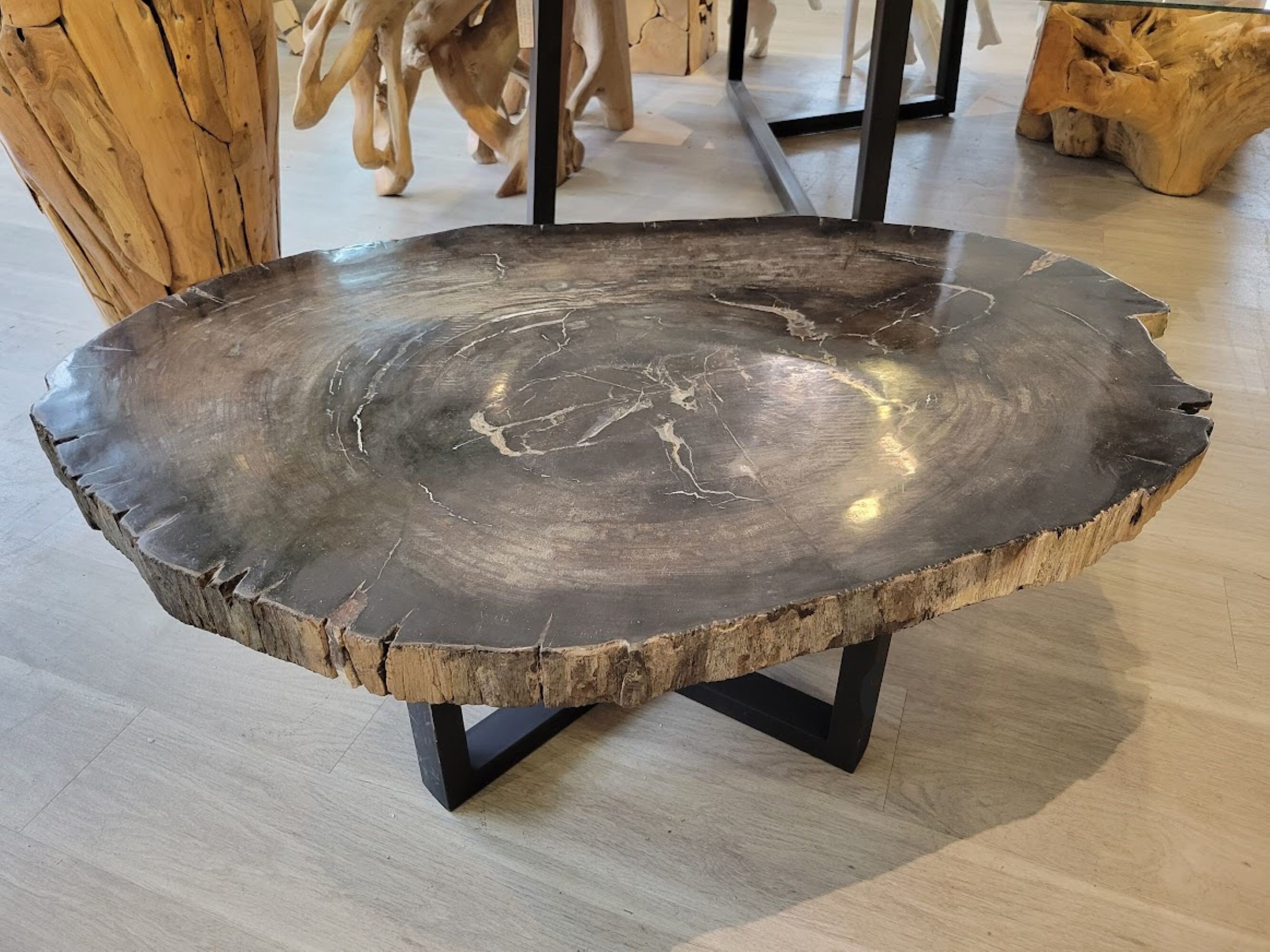 Petrified wood cheap console table