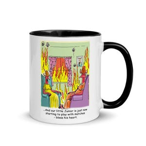 Junior Plays with Matches Coffee Mug 11oz. - Funny Mom Gift