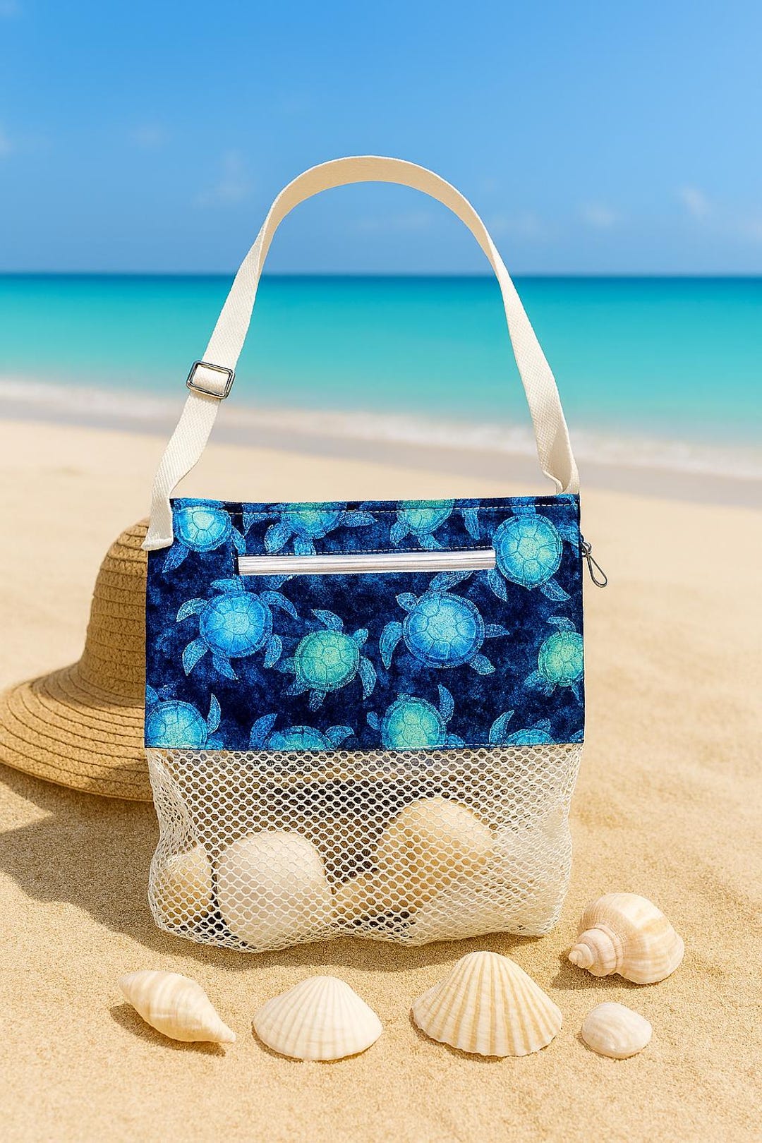 Deluxe Mesh Shell Collecting Beach Bag - Etsy