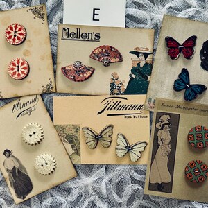 Card Mit Button Button Cards With Buttons (set of 6) - Etsy
