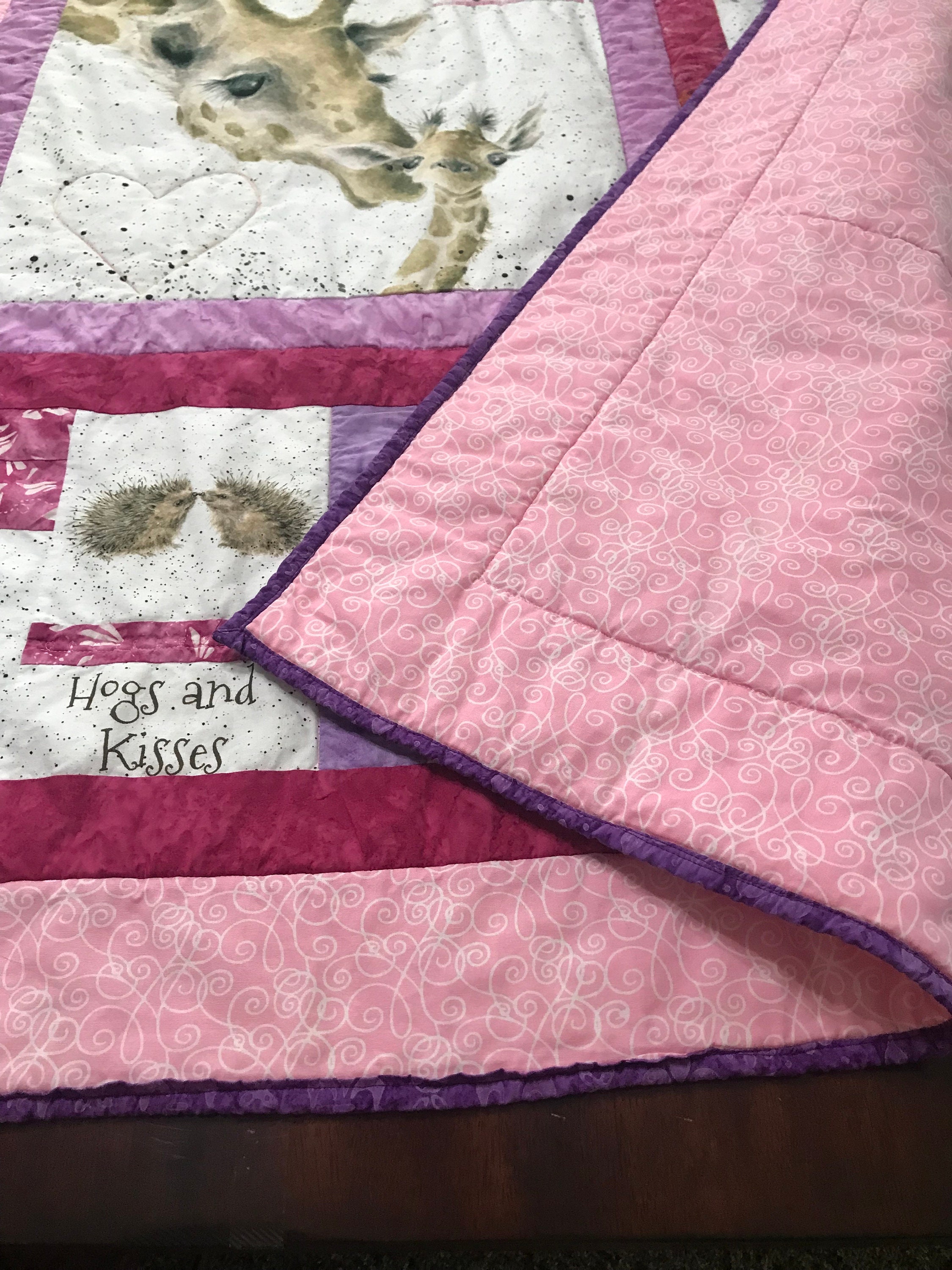 First Kiss - Quilted Baby Blanket - Etsy