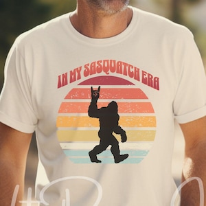 Sasquatch Era Comfort Colors Tee: Retro Bigfoot Shirt