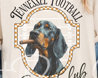 Tennessee Football Social Club Comfort Colors T-Shirt | Smokey Cigar Game Day Tee | Vols Fan Shirt