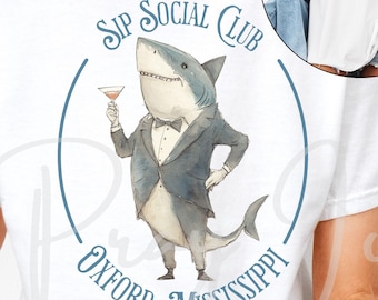 Ole Miss Landshark Comfort Colors Tee - Sip Social Club Shirt