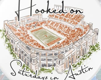UT Texas Stadium Ornament | Hooked on Saturdays in Austin Ceramic Ornament
