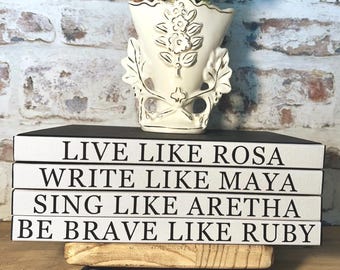 Black History Women: Decorative Book Stack Celebrating Iconic Women