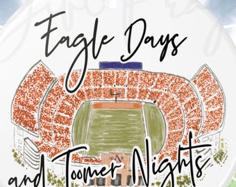 Auburn Stadium Art Ornament | Auburn Game Day Gift